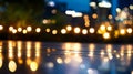 Generative AI Serene Abstract Background with Bokeh Lights in Evening Setting business concept. Royalty Free Stock Photo