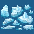 Generative AI Set of Icebergs-