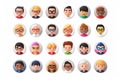 Generative AI Set of People Avatars- Royalty Free Stock Photo