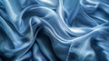 Generative AI Shaped greyblue textile as background Waved blue fabric closeup business concept.