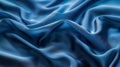 Generative AI Shaped greyblue textile as background Waved blue fabric closeup business concept.