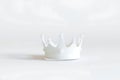 Generative AI simple white crown object on a white background Royalty Free Stock Photo