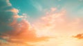Generative AI Sky background on sunset. Nature abstract composition business concept. Royalty Free Stock Photo