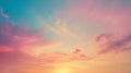 Generative AI Sky background on sunset. Nature abstract composition business concept. Royalty Free Stock Photo