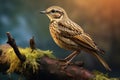 Generative AI a sparrow sitting on a branch of a tree