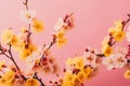 Spring_border_or_background_art_with_pink_2 Royalty Free Stock Photo