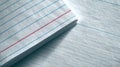 Generative AI Stack of Index Cards with Red and Blue Lines Educational Material CloseUp business concept. Royalty Free Stock Photo