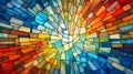 Generative AI, Stained Splendor: An Abstract Glass Mosaic
