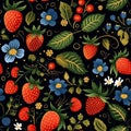 Generative AI Strawberry pattern-