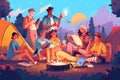 Generative AI Summer Camping Poster-