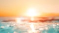 Generative AI Summer holiday concept Abstract blurred sun light beach with autumn sunset sky background business c Royalty Free Stock Photo