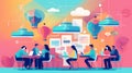 Generative AI Teamwork Brainstorming Idea Concept-