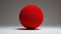 Generative AI Textured Red Sphere with Subtle Lighting Modern Abstract Design Element for Creative Projects busine Royalty Free Stock Photo