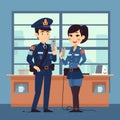 Generative AI Tiny Customs Officer Characters- Royalty Free Stock Photo