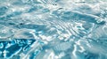 Generative AI Transparent blue colored clear water surface texture with ripples splashes and bubbles Abstract natu Royalty Free Stock Photo