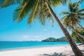 Generative ai: Tropical beach, summer holiday background Royalty Free Stock Photo