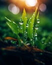 Two_beautiful_drops_of_water_rain_or_dew_1690444911055_4 Royalty Free Stock Photo