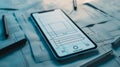 Generative AI UX mobile application wireframe Sketch prototype framework layout future app design project UI UX  u Royalty Free Stock Photo