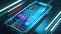 Generative AI UX mobile application wireframe Sketch prototype framework layout future app design project UI UX  u Royalty Free Stock Photo