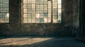 Generative AI Vintage foundry hall windows business concept. Royalty Free Stock Photo