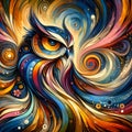 Generative AI: Visionary Gaze: The Cosmic Owl