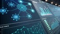 Generative AI Visualization of a Neural Network Pattern with Connecting Nodes Royalty Free Stock Photo