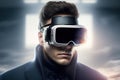 Generative AI : VR virtual reality metaverse Royalty Free Stock Photo