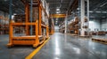 Generative AI Warehouse Interior with Pallet Racking System Efficient Storage and Distribution Logistics and Suppl Royalty Free Stock Photo