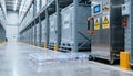 Generative AI Warehouse Interior with Pallet Shelving System and Equipment Storage Logistics and Distribution Cent Royalty Free Stock Photo