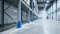 Generative AI Warehouse Storage System with Pallet Racking Efficient Logistics and Distribution Center Ready for I Royalty Free Stock Photo