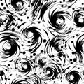 Generative AI wavy and swirled brush-