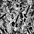 Generative AI wavy and swirled brush-