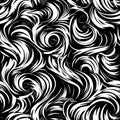 Generative AI wavy and swirled brush-