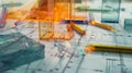 Generative AI Website Creative planning application developer draft sketch drawing template layout prototype frame Royalty Free Stock Photo