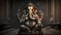 generative ai whole body view Front Lord Ganesha beautiful