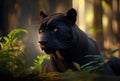 Generative AI: A wild black cougar ready for an attack