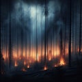 Generative AI, wild forest fire in progress