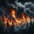 Generative AI, wild forest fire in progress