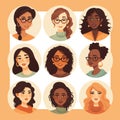 Generative AI Women avatar set-