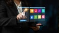 Generative Artificial Intelligence platform for creating digital content. Fermion Royalty Free Stock Photo