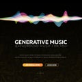 Generative Music. Music created by AI. Vector Illustration.