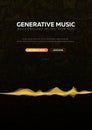 Generative Music. Music created by AI. Vector Illustration.