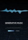 Generative Music. Music created by AI. Vector Illustration.