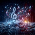 Generative Sound Sculpture, AI generated image Royalty Free Stock Photo