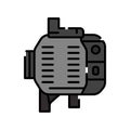 generator black line icon. Vector isolated element Royalty Free Stock Photo