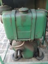 A generator with fuel tank and strater in green colour Royalty Free Stock Photo