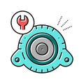 generator repair color icon vector isolated illustration