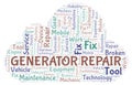 Generator Repair word cloud