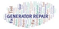 Generator Repair word cloud