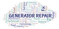 Generator Repair word cloud